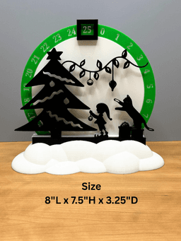 Cat Lover Countdown to Christmas Decor Holiday Cat Home Decor NO AMS Needed 3d model