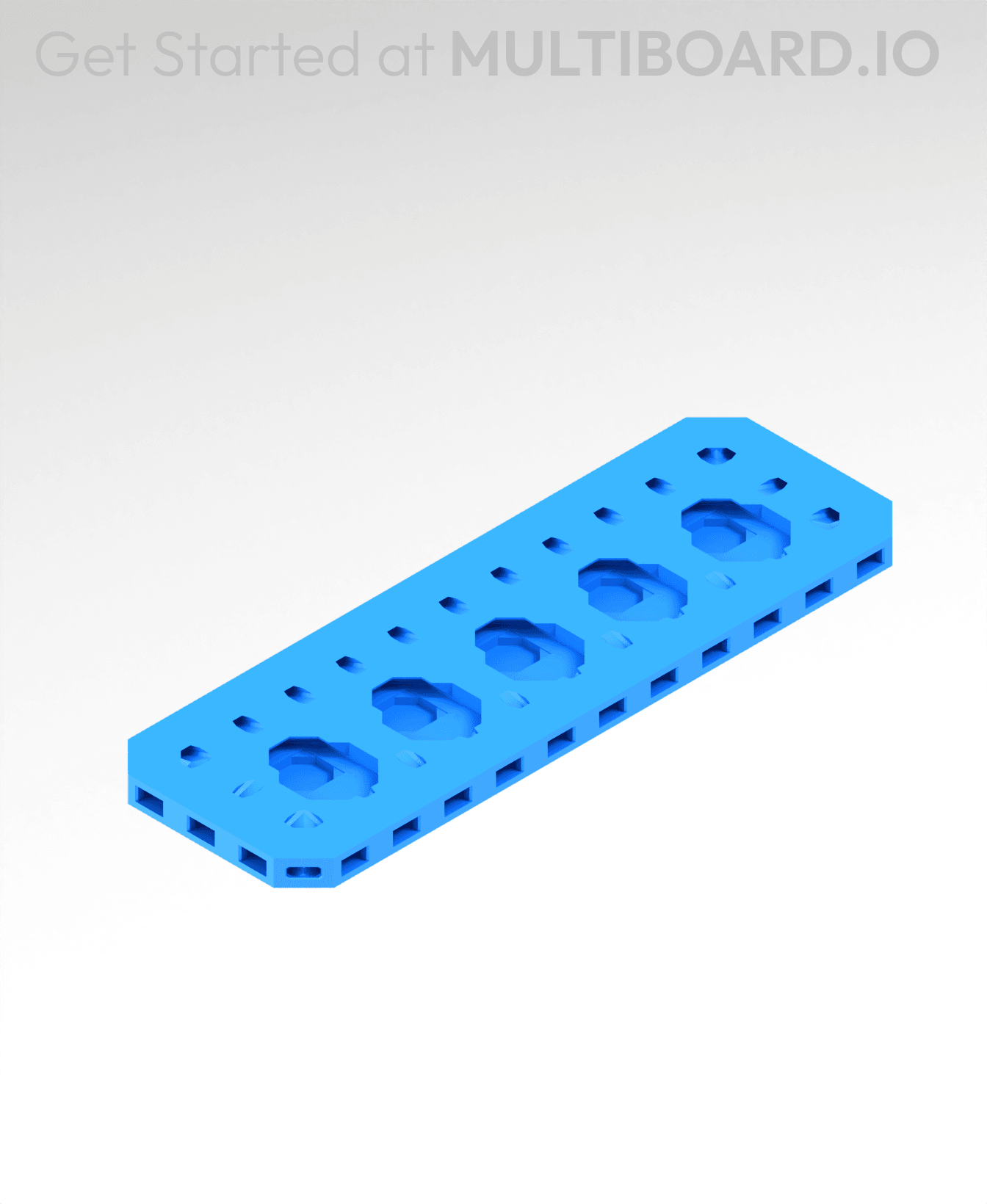 6x2 MU - Point Hole MU - MultiBoard Plate 3d model