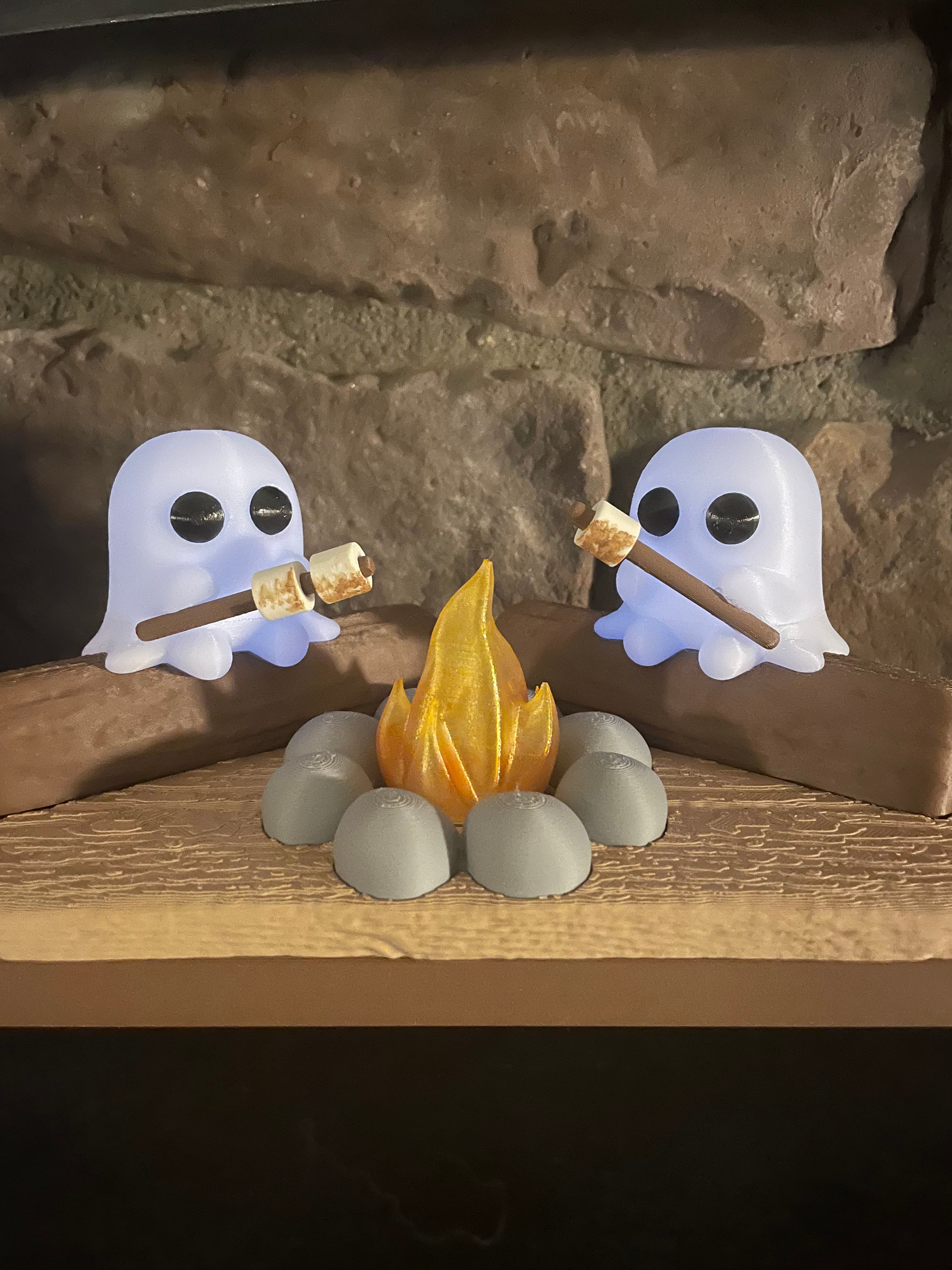 Thank you SO MUCH for this file! I'm so in love with these little guys! Printed the ghosts in glow in the dark pla, fire is done in "clear" petg & colored with alcohol ink markers.