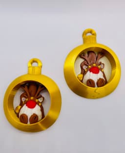 Reindeer Gnome Ornament Set 2024 3d model
