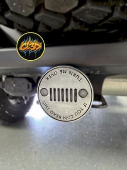 Turn Me Over Jeep Trailer Hitch Cover 3d model