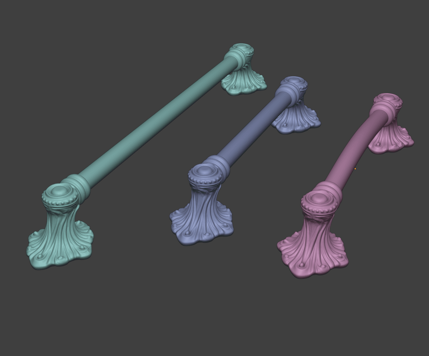 Classic Decorative Pull Handle 3d model