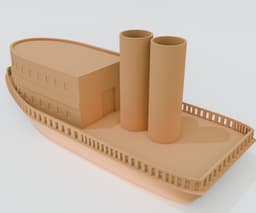 Steamship pencil holder 3d model
