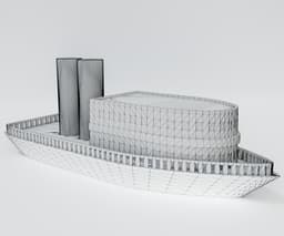 Steamship pencil holder 3d model
