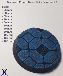 Pavement 1 - Textured Round bases set (11 pcs. 25–160mm) 3d model