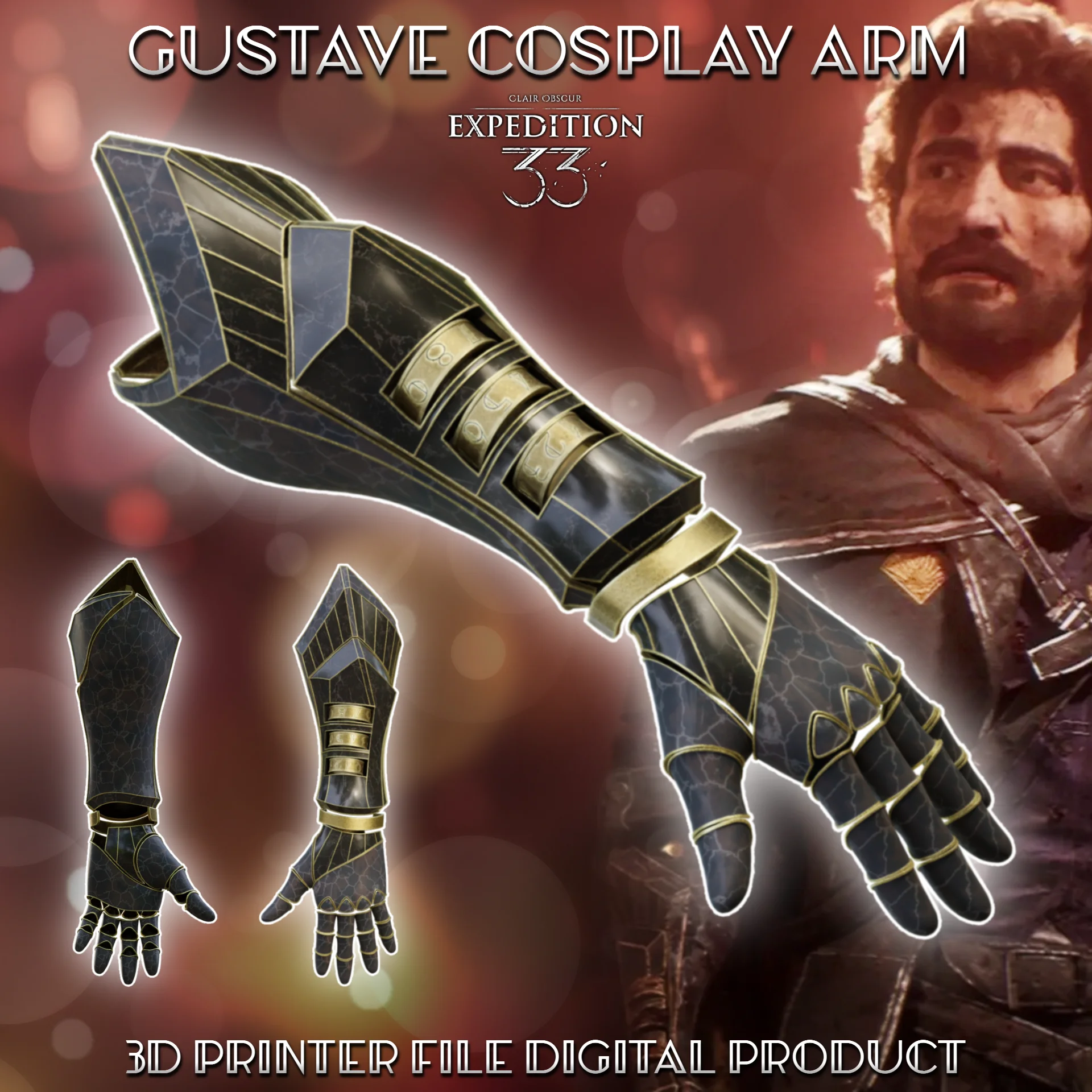 Gustave Prosthesis Wearable Cosplay Arm Clair Obscur: Expedition 33 3d model