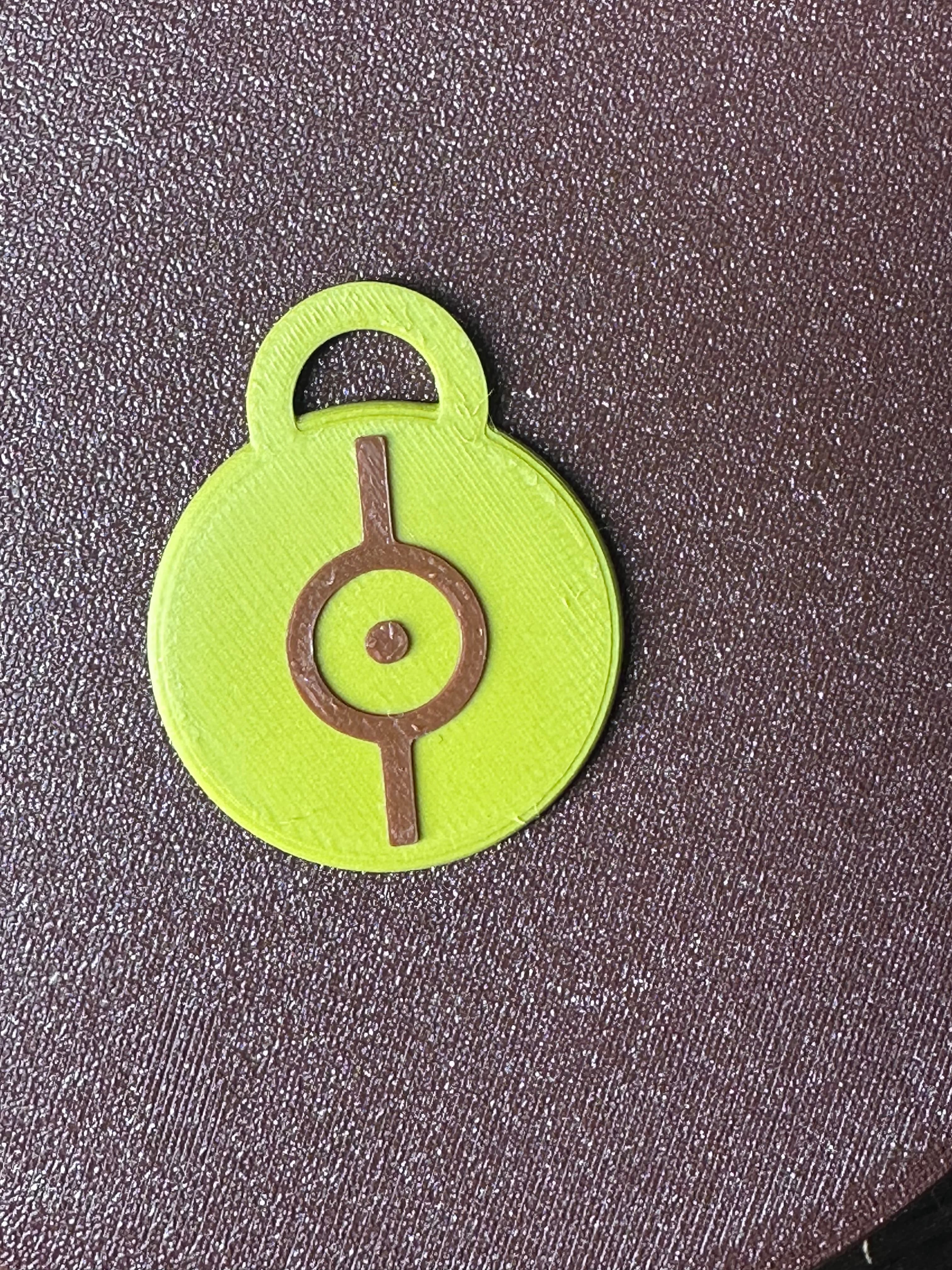 POKEMON UNOWN MMU KEYCHAIN OR BAG PULL “I” 3d model