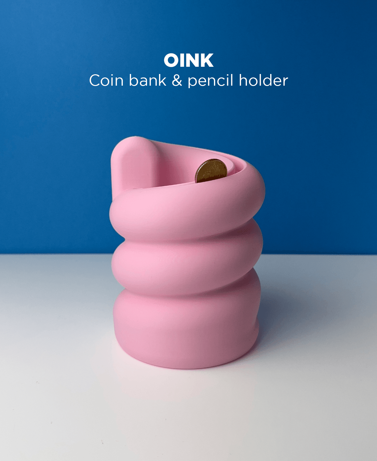 Oink, coin bank & pencil holder. 3d model
