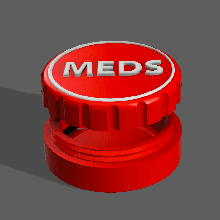 MEDS- Stash Jar Lid 3d model