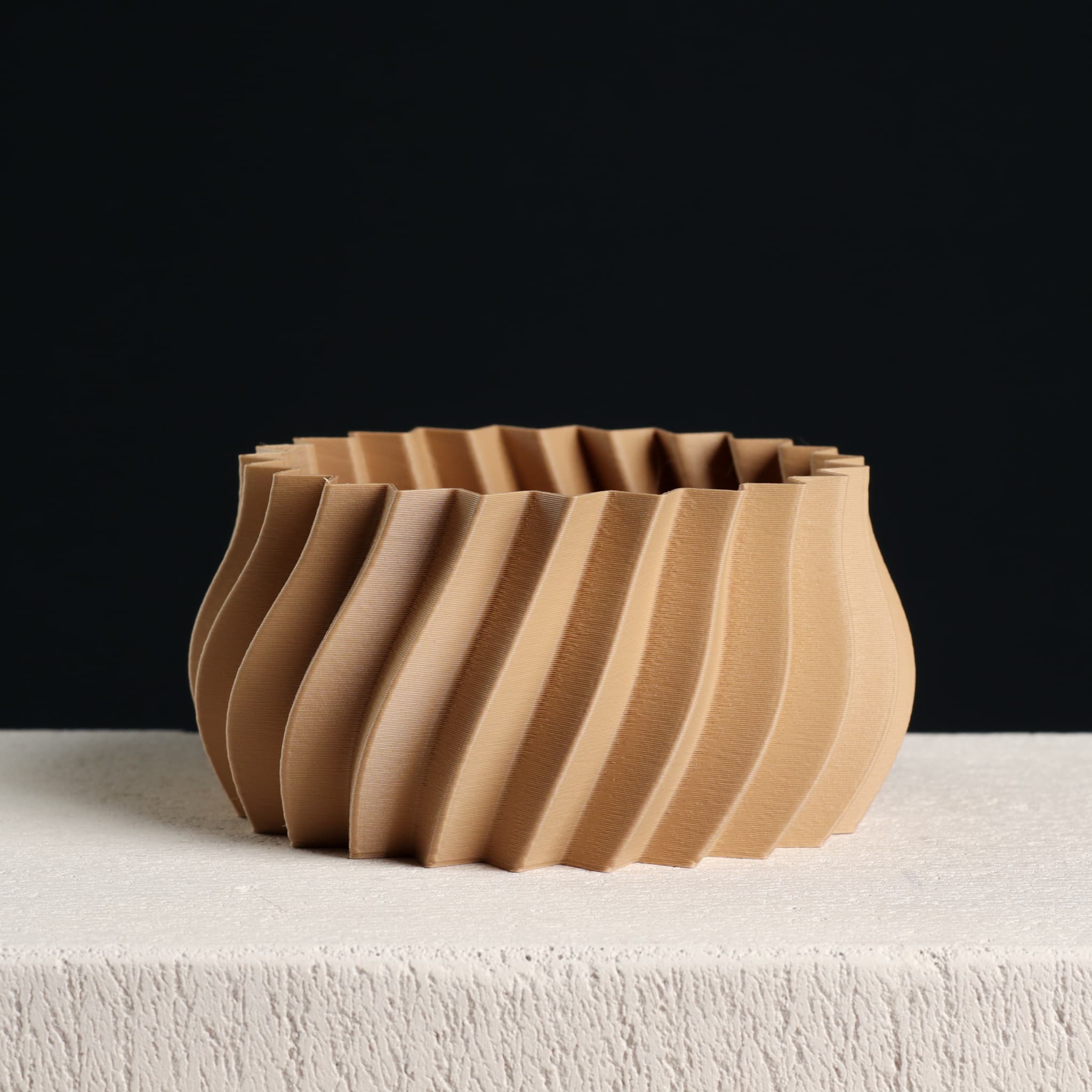 Curved Bowl Planter, (vase mode) 3d model