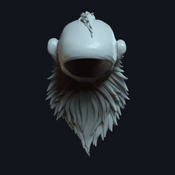 Dwarf v4 - Custom Action Figure Head 3d model