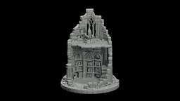 Wizard Tower Dice-Scale Ruin STL - Printable D&D Tabletop Terrain 3d model