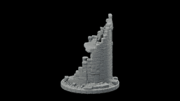 Wizard Tower Dice-Scale Ruin STL - Printable D&D Tabletop Terrain 3d model