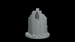 Wizard Tower Dice-Scale Ruin STL - Printable D&D Tabletop Terrain 3d model