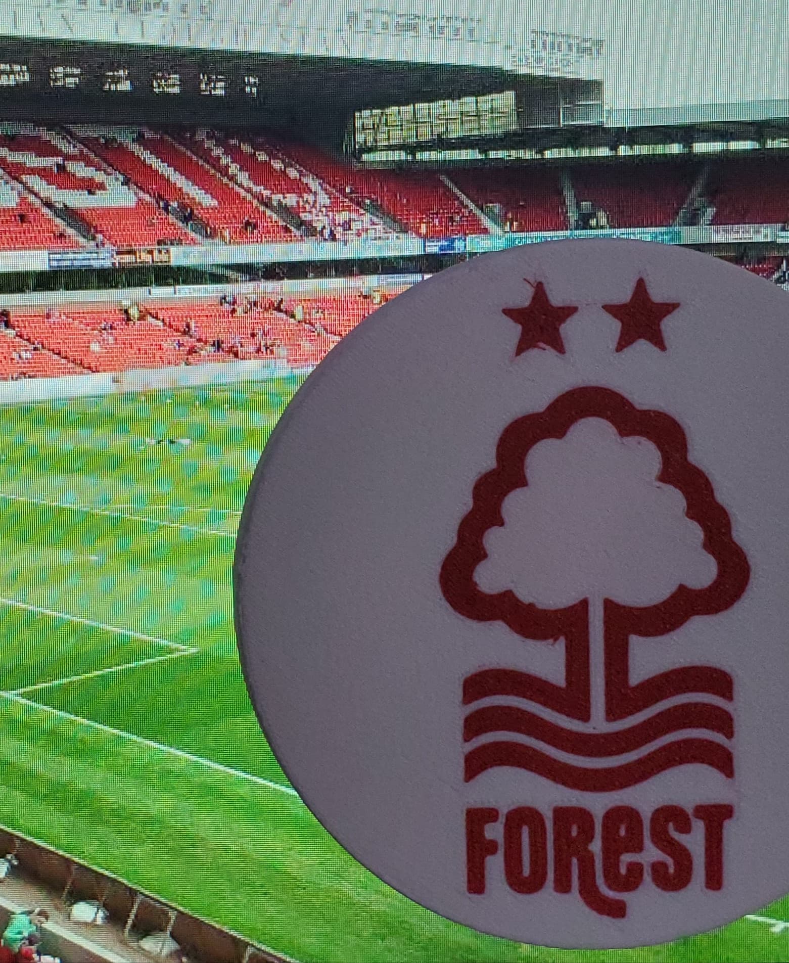 AMS / MMU Nottingham Forest FC coaster or plaque 3d model