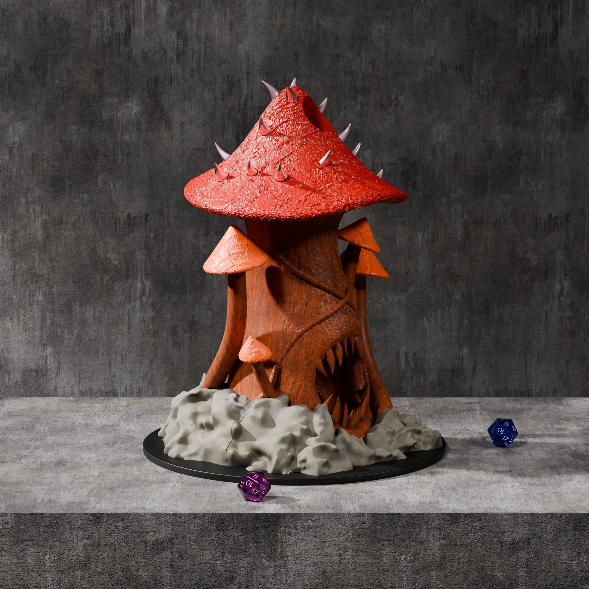 Mushroom Dice Tower 3d model