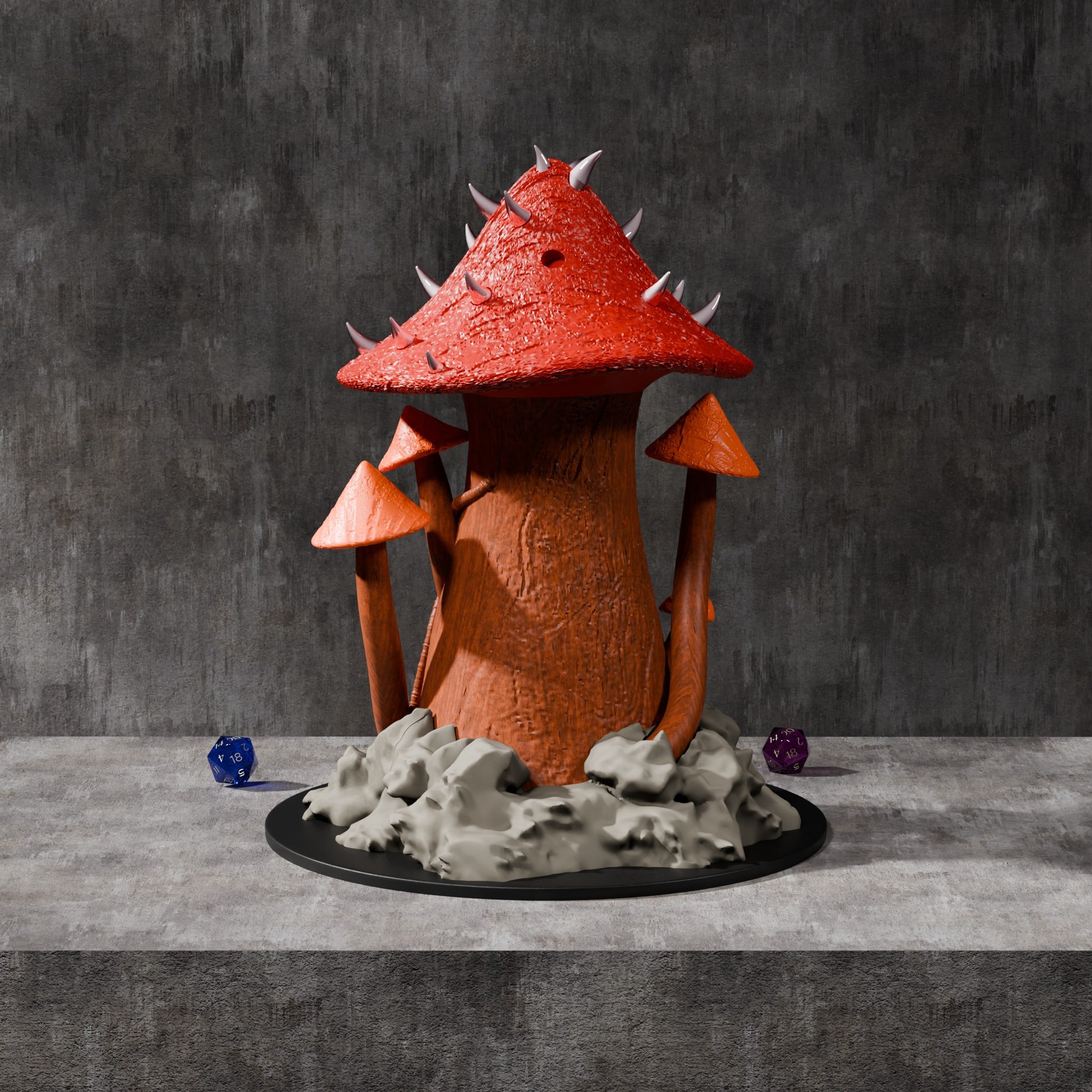 Mushroom Dice Tower 3d model
