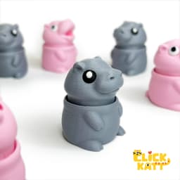 MooDeng - Clicker Fidget Toy Keychain 3d model