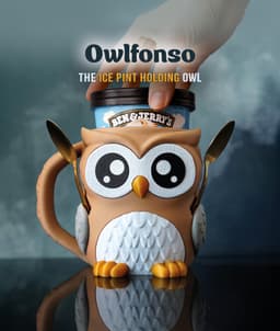 Owlfonso the Owl – Ice Pint Holder 3d model