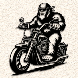 Bigfoot Harley Davidson Motorcycle wall art home decor 3d model