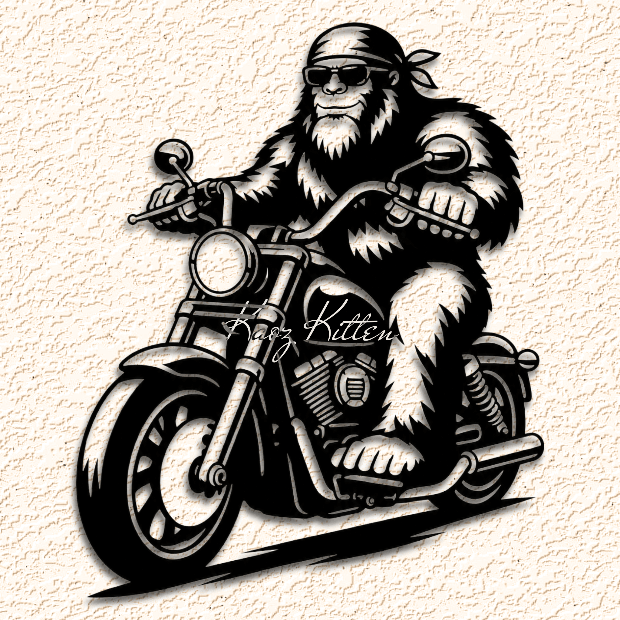 Bigfoot Harley Davidson Motorcycle wall art home decor 3d model