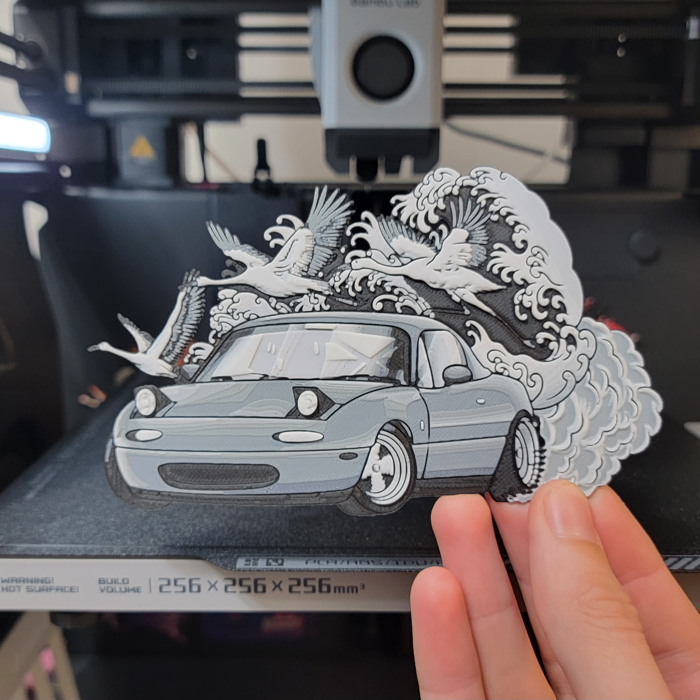 Monochrome Miata Magnet 3d model