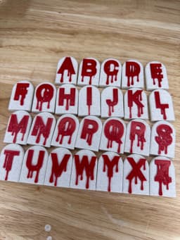 Hauntingly Stylish: Single-Color Headstone Alphabet Magnets for Halloween FULL ALPHABET 3d model