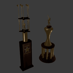 Baseball Trophy Set 3d model