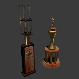Baseball Trophy Set 3d model
