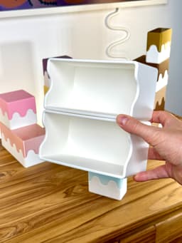 The Wavy Boxes - Cute Stackable Organizers 3d model