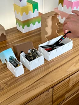 The Wavy Boxes - Cute Stackable Organizers 3d model