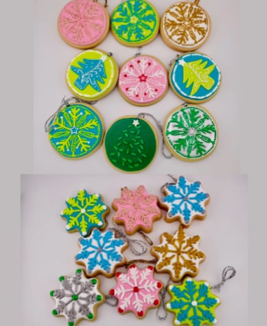 Holiday Sugar Cookie Ornament Set 3d model