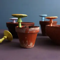 Mushroom plant label “Agaricus Silvaticus” 3d model