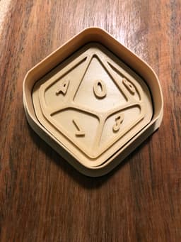 D10 Dice Cookie Cutters and Stamps 3d model