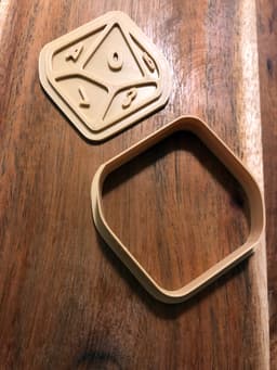 D10 Dice Cookie Cutters and Stamps 3d model