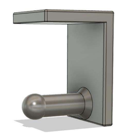 Haken fuer Glasplatte, ohne zu Bohren 3d model