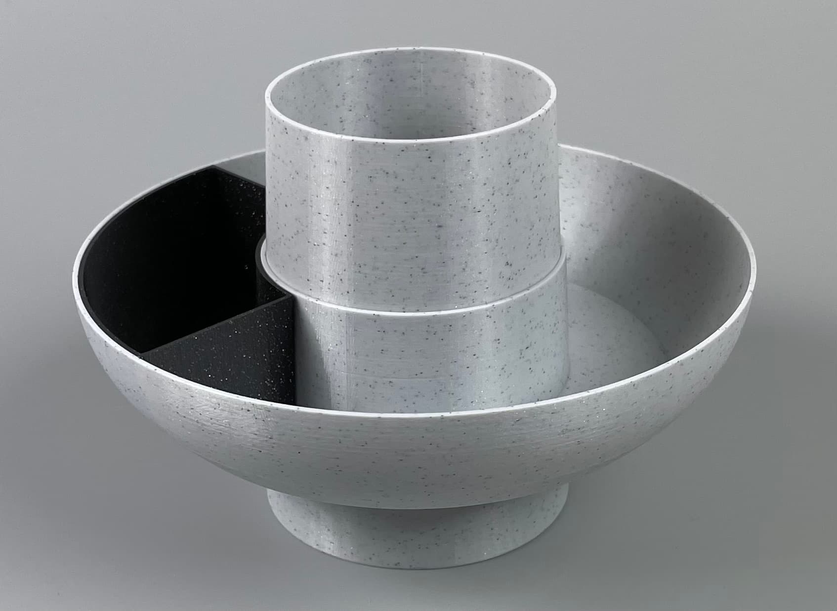 Printed In Marble and Galaxy Black (glitter) PLA for a more modern look