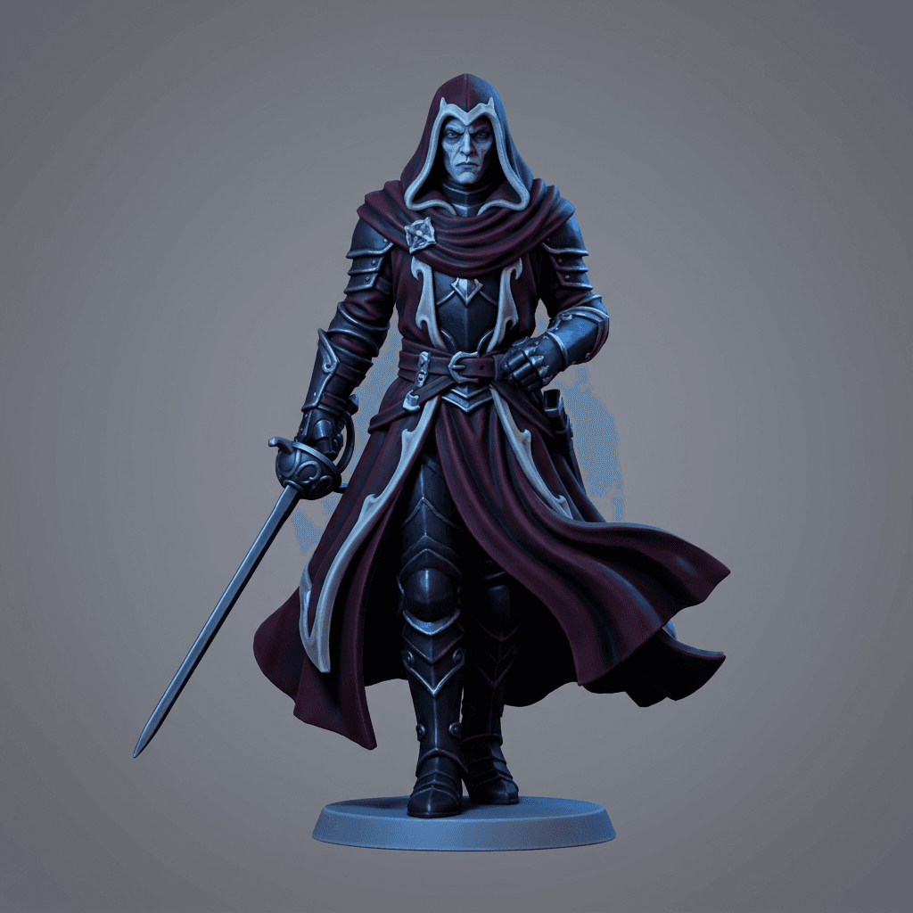 Iris and Orin - Crimson Duelist STL - Moonlit Vampire Court 3d model