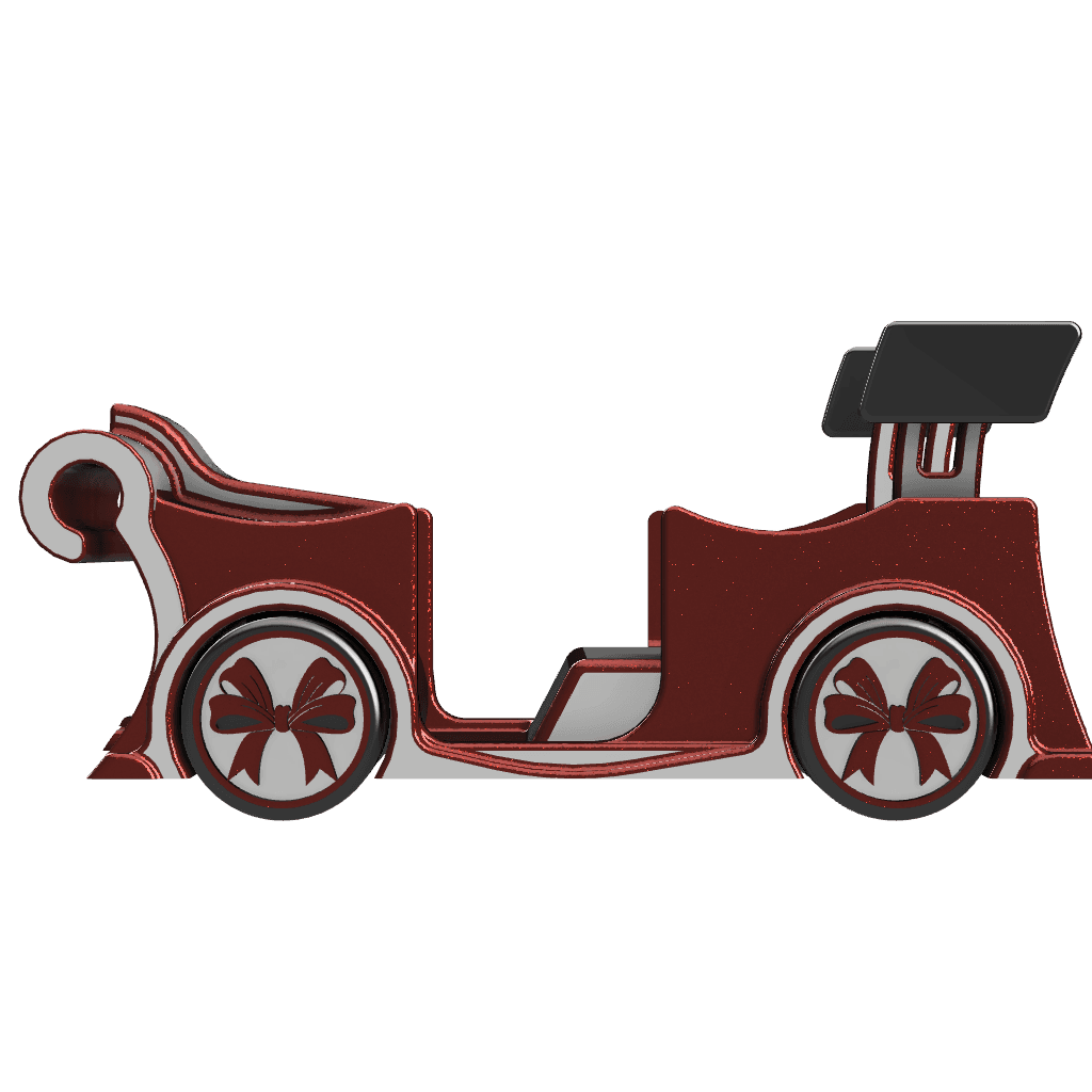 Custom santa's sleigh 3d model