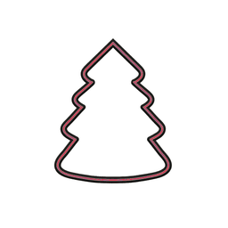 Christmas Tree Cookie Cutter STL File - 4 inches 3d model