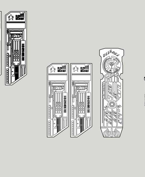 Star Trek Isolinear Chip Collection 3d model