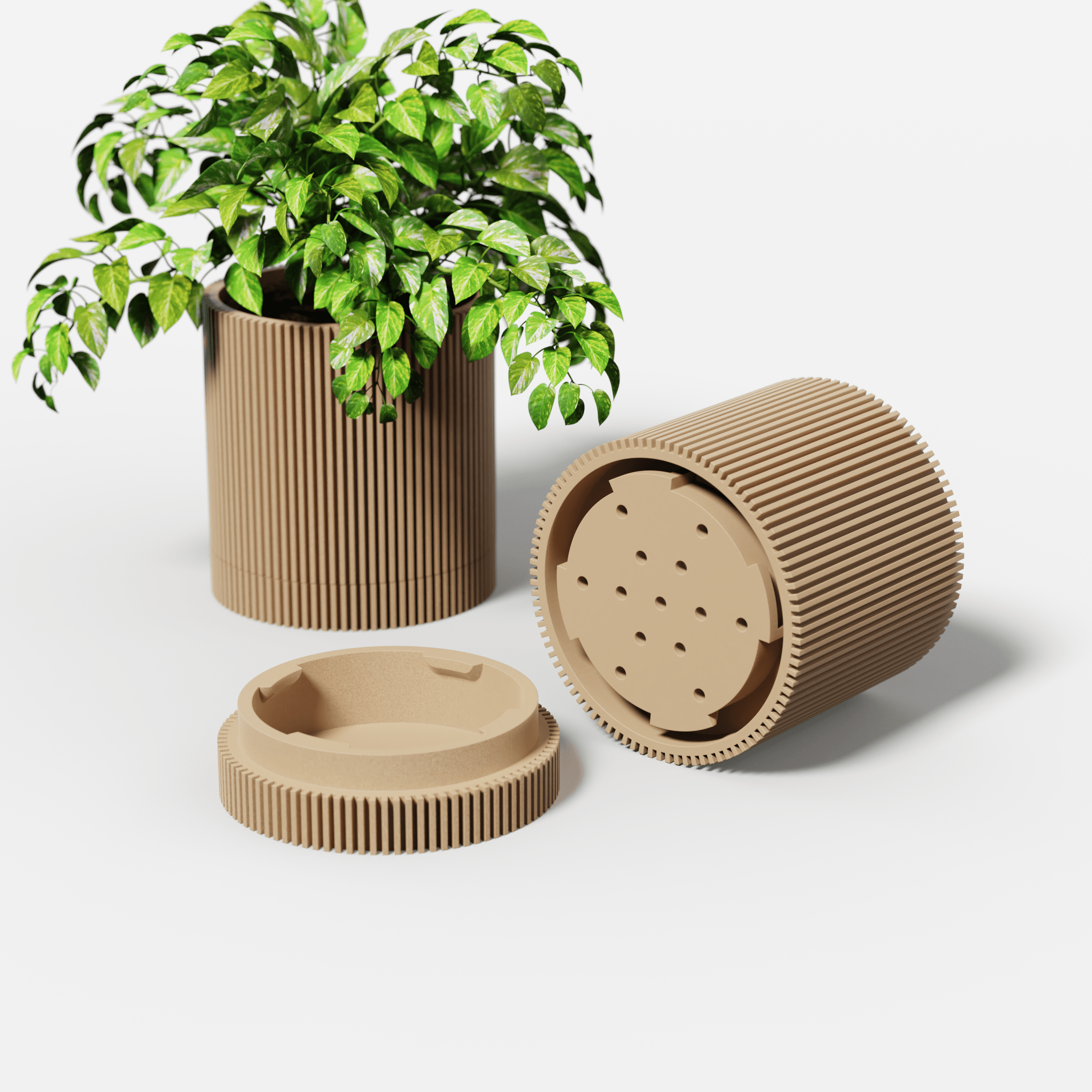 FIN Collection - Planter Set 3d model