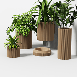 FIN Collection - Planter Set 3d model