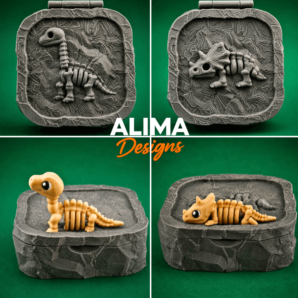 ONLY COLLECTING BOX! Triceratops and Brachiosaurus Collecting Box 3d model