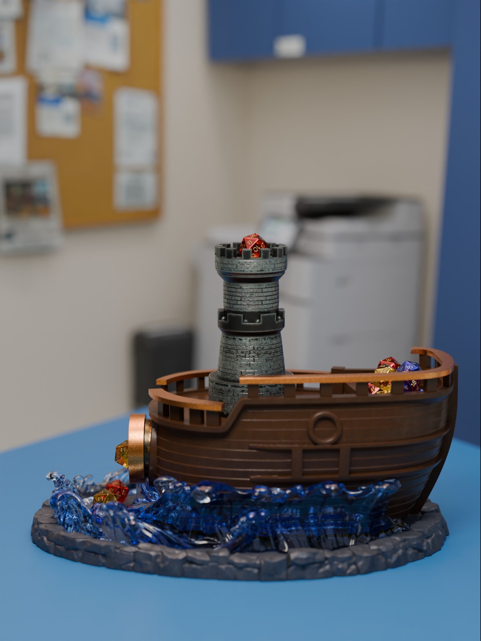 Boat Dice Tower 3d model
