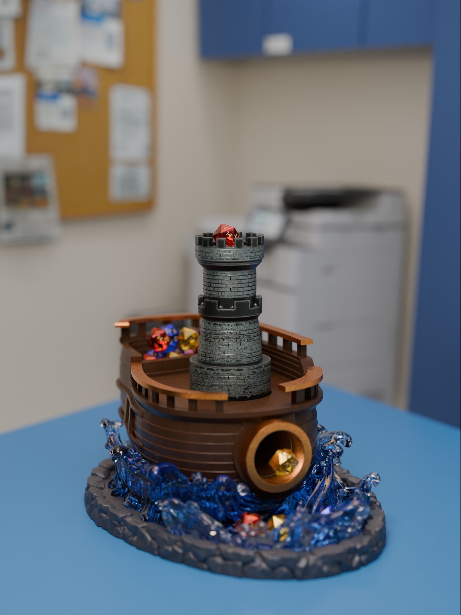 Boat Dice Tower 3d model