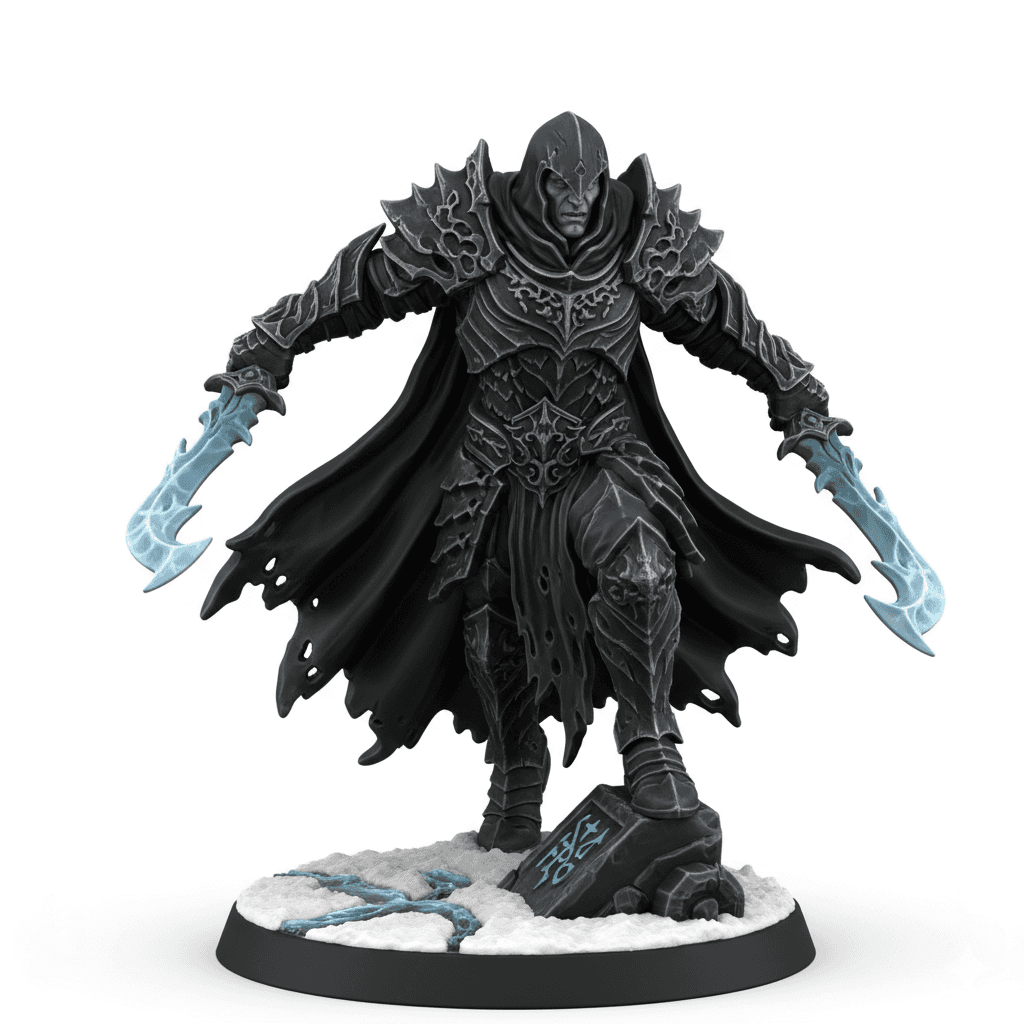 Frost Assassin Frozen Smoke Daggers Detailed STL Model 3d model