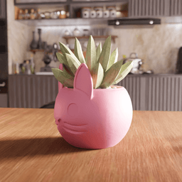 Cute Cat Succulent Planter 3d model