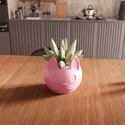 Cute Cat Succulent Planter 3d model
