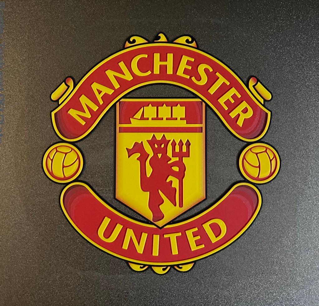 Manchester United logo badge (fan art swap at layer height) 3d model